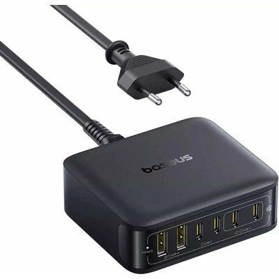 Baseus Захранване за ел. мрежа за лаптопи, смартфони и таблети с 2xUSB-A и 4xUSB-C изходи с технология за бързо зареждане - Baseus EnerFill FH21 GaN Charger 120W (E0120T00) (E0120T00)
