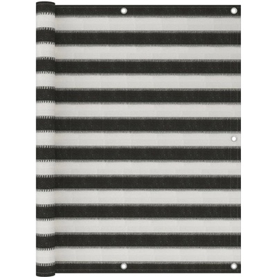 Greatstore Balkónová zástěna HDPE 120 x 500 cm antracitovo-bílá