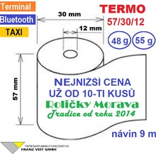 Termo kotouček 57/30/12 BPA 9m (57mm x 9m) Množství: 1 ks kotoučku