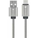 Forcell C234 USB-A na USB-C 2.0 2,4A, 1m, stříbrný