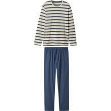Esmara MEN Pánske pyžamo pruhy/biela/navy modrá 100394240