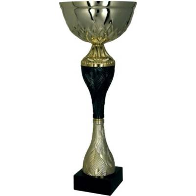 Kovový pohár Zlato-černý Výška: 32 cm Průměr: 12 cm