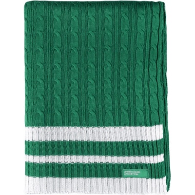 United Colors of Benetton Zelená pletená deka 100 Pletený úplet 140x190