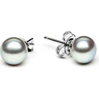 Gaura pearls Levandulová říční perla – náušnice ze stříbra 925 EFB07