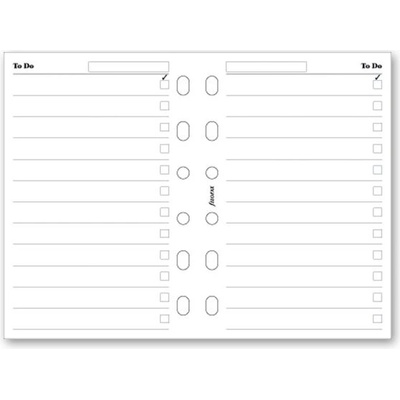 Filofax Nezabudni, biele náplň vreckových diárov