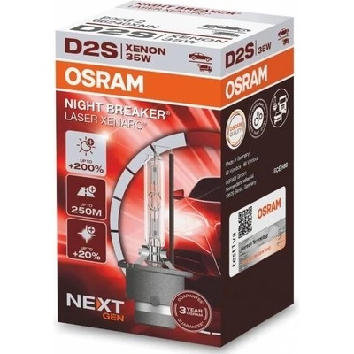 OSRAM XENÓNOVÁ VÝBOJKA XENARC D2S NIGHT BREAKER LASER +200% 66240XNN
