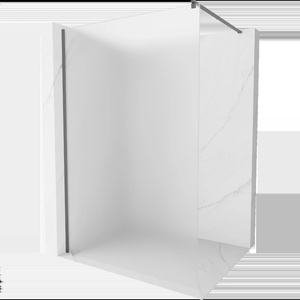 Mexen Kioto стъклена преграда за душ Walk-in 130 x 200 cm, матирано стъкло 8 mm, gun metal - 800-130-101-95-30 (800-130-101-95-30)