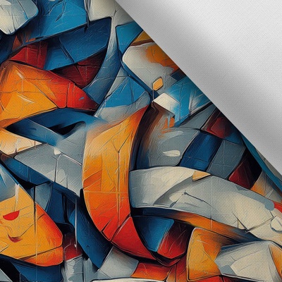 Takoy Látka s potiskem nepromokavý polyester TD/NS grey graffiti