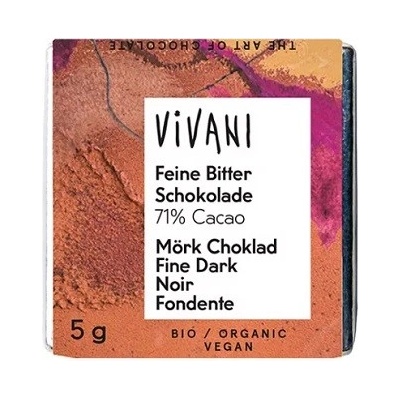 Vivani Horká mini čokoláda 71% BIO 5 g