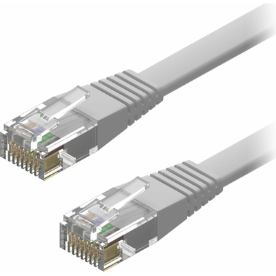 AlzaPower APW-CBP6UF0020Y Patch CAT6 UTP, Flat, 2m, šedý