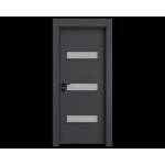 EUROSTILL Интериорна врата с каса EUROSTILL MILANO с остъкление TW 88x205 cm Антрацит (DMTW20588UG110/S)