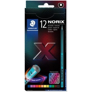 STAEDTLER Комплект цветни моливи, STAEDTLER "Norix 186", 12 различни цвята 186 C12 (186 C12)