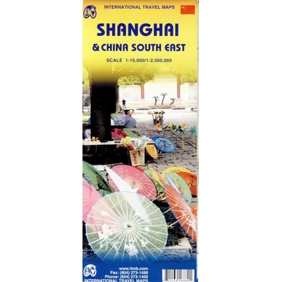 plán Shanghai a China south-east laminovaná 1:16 t.-1:2,5 mil.
