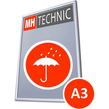 MH Technic s.r.o. Klaprám A3 pro venkovní použití, ostrý roh, profil 25 mm