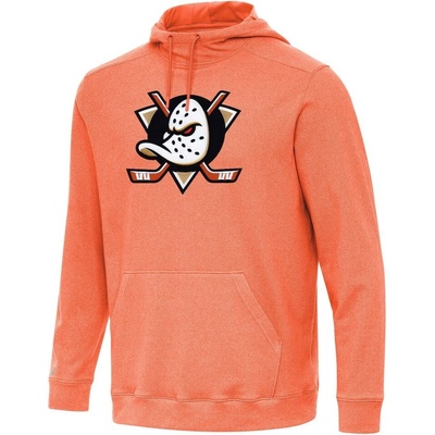 Anaheim Ducks Antigua Cloud Pullover Hoodie Heather Orange