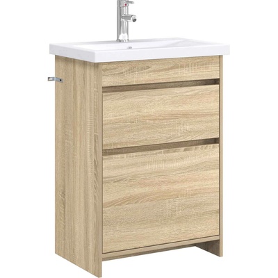 vidaXL Комплект мебели за баня Дъб сонома 61 x 40 x 84, 5 см (3404260)