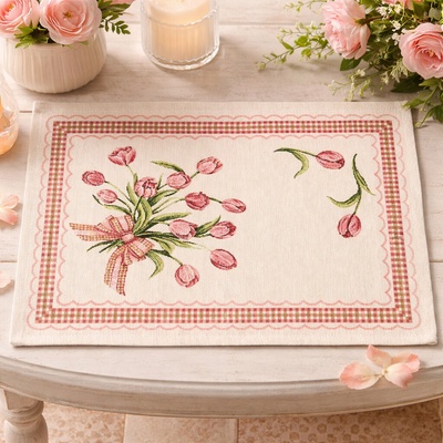 Evenit Prestieranie s kvetinovým motívom gobelínové 019C tulipány Bavlna/polyester 30x40cm