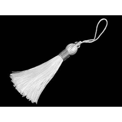 Prima-obchod Střapec délka 22-24 cm, barva 1 bílá stříbrná