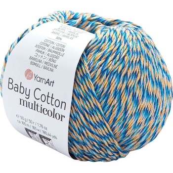 YARNART Baby Cotton Multicolor 5211 Blue Yellow Плетива прежда (Baby Cotton Multicolor 5211)