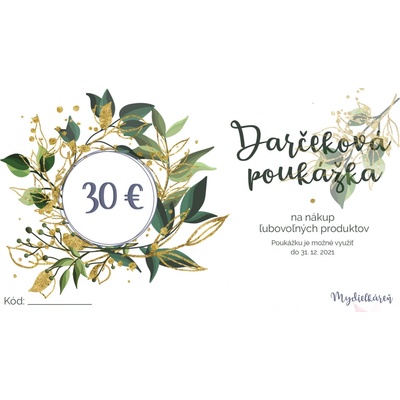 Darčeková poukážka 30 €