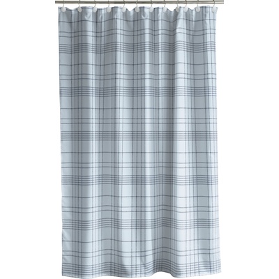 Södahl Завеса за душ Tartan 180 x 200 см светлосиня (30480)