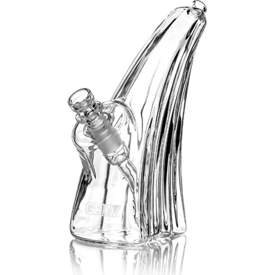GRAV Sklenený Bong Wave Bubbler 16 cm Čistá
