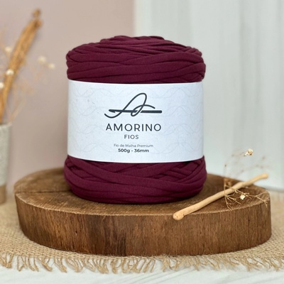 Amorino Fios Textilní špagáty Amorino Fio - Premium 36mm Berinjela