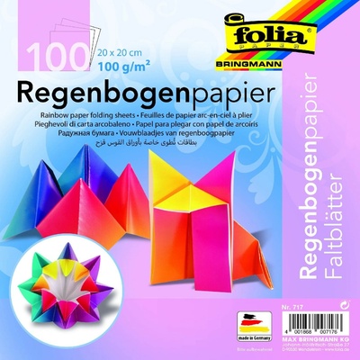 Folia Bringmann Origami papír duhový 100 listů 20x20 cm