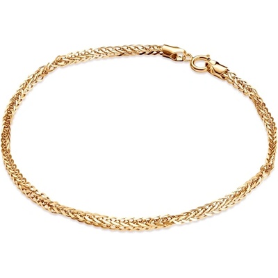 SAVICKI Гривна Savicki 1, 8 мм: двуцветно злато 585 лисича опашка