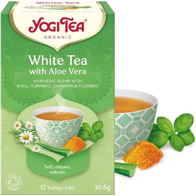 YOGI TEA Bio Biely čaj porciovaný s Aloe vera 30,6 g