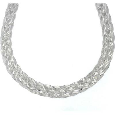InfinitySilver Strieborný náhrdelník splietaný šesťradý C160104650