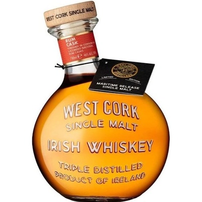 West Cork Single Malt Maritime Rum Cask 46% 0,7 l (holá lahev)