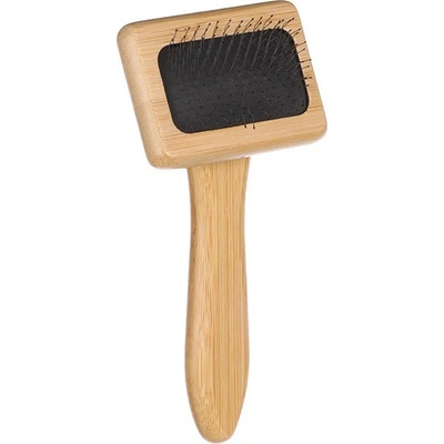 Flamingo Babu kartáč pro hlodavce z bambusu se zahnutými měkkými kovovými hroty S 15,3 x 6,8 x 4 cm – Zbozi.Blesk.cz