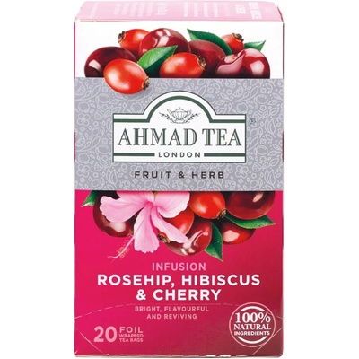 Ahmad Tea Ovocný čaj ŠÍPEK IBIŠEK A TŘEŠNĚ 20 x 2 g