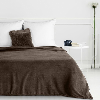 Takoy Deka 150x200 cm tmavě hnědá měkká a jemná na dotek jednobarevná deka SIMPLE 1-HF-478112 | 150 x 200 cm