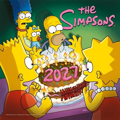 Oficiální nástěnný The Simpsons|Simpsonovi SQ 30,5 x 30,5|61 cm Simpsons 2027