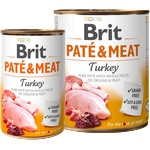 Brit patÉ & meat - turkey - консервирана храна за кучета с 26% прясно пуешкоо 24% пилешко 0.800 кг