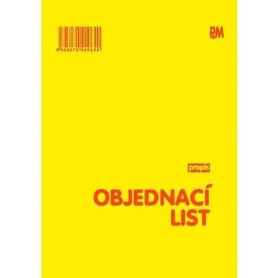 PaM 60 Objednací list propisovací A4