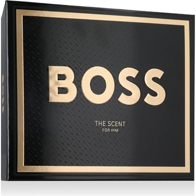 HUGO BOSS Boss The Scent For Him комплект за мъже Eau de Toilette 100 ml + Дезодорант 150 ml + Душ г опция Black Festive Cover