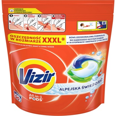 Vizir All in1 Pods prací Kapsle Alpská svěžest 50 PD