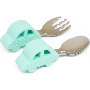 Комплект вилица и лъжица със силиконова дръжка Кола (br22)
