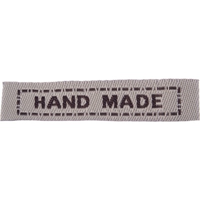 Textilní nášivka HAND MADE 45x10mm Varianta: režná