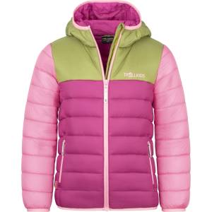 TROLLKIDS Детско синтетично яке Trollkids Girl's Eikefjord Jacket Synthetic jacket - Hedge Green / Fresh Berry / Candy Pink - размер 98 (EU) (703-3288-1612)