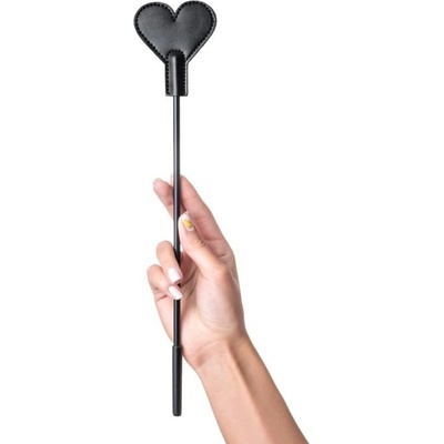 Crop Heart Black Jazdecký bičík