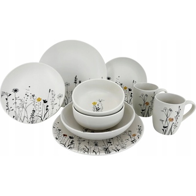 Clay keramická jídelní souprava Cream Garden talíře misky hrnky 10 ks – Zboží Dáma