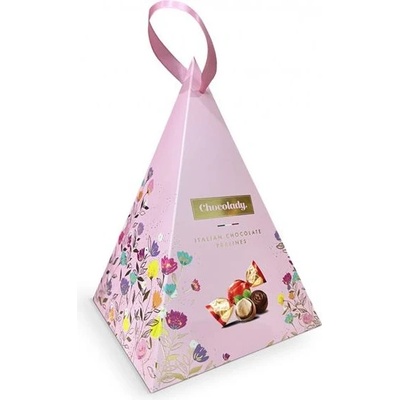 Chocolady pyramida Pralinky z mléčné čokolády s krémovou lískooříškovou náplní 130 g