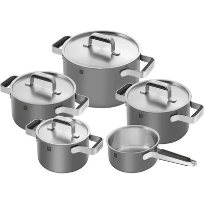 Zwilling Súprava trojvrstvového nerezového riadu s keramickým povrchom Pure, 5 ks, sivá 1028803