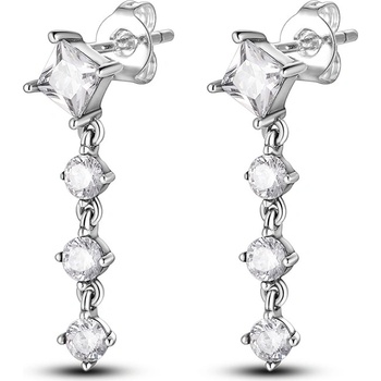 DELIS Сребърни обеци, jw503, елегантен дизайн, с родиево покритие (jw503)