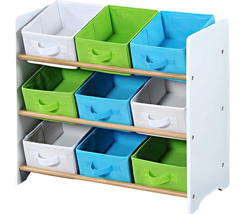 Kesper Dětský regál s 9 úložnými boxy 17716.13 bílý