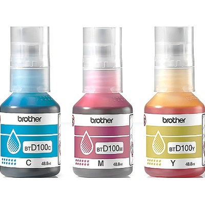 BROTHER BTD100CLVAL Brother Coloured Multipack Ink Bottles (BTD100CLVAL)